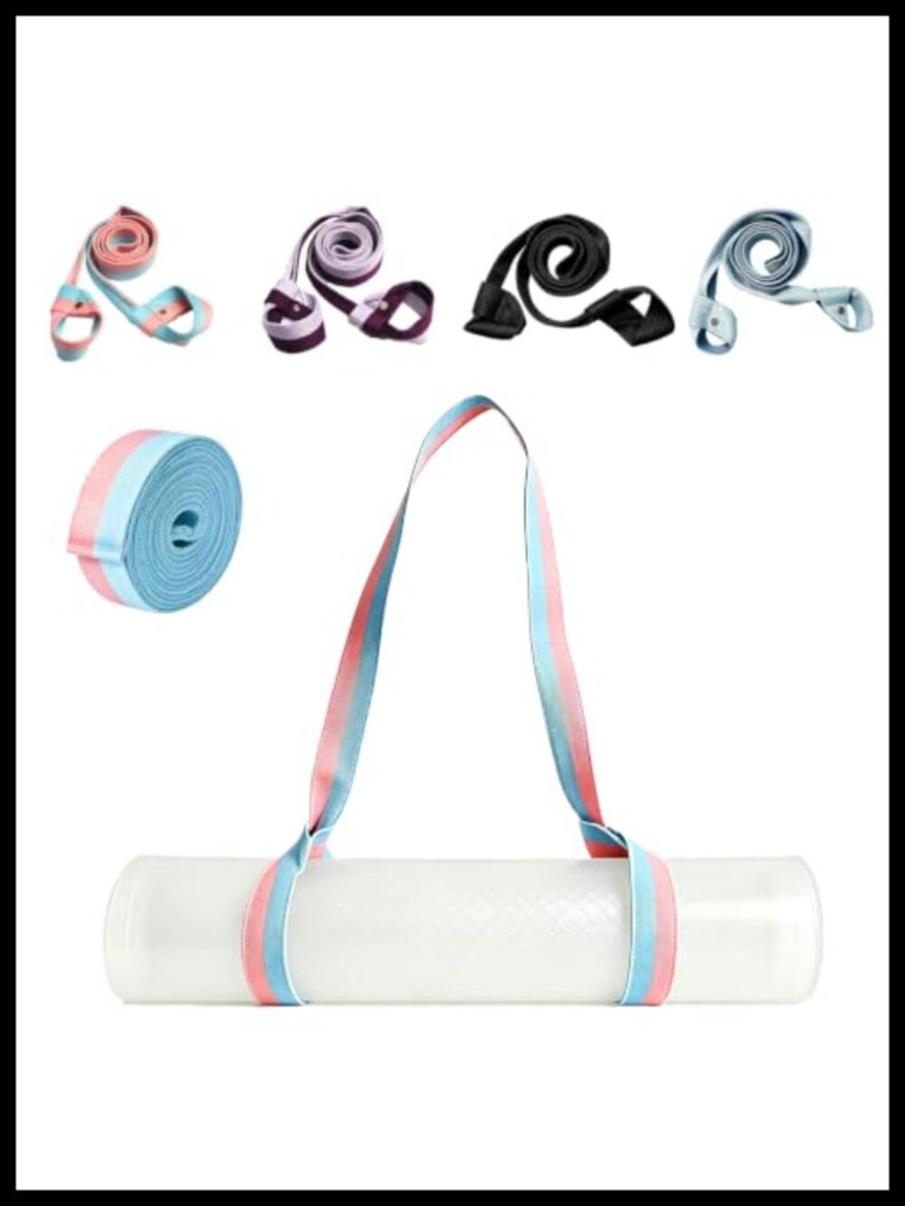 Adjustable Yoga Mat Carrying Strap Polyester Webbing Buckle